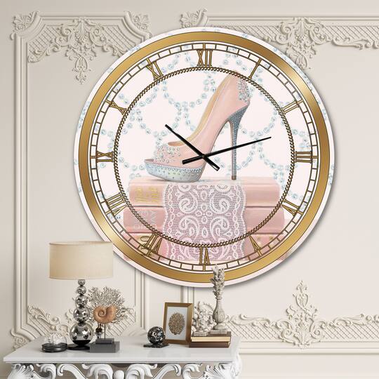 Designart Fashion And Glam Shoes II Wall Clock